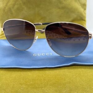 Gucci Gold Metal Sunglasses